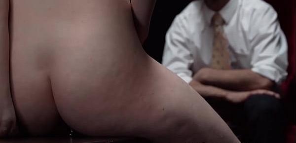  Mormon babe goes through dildo testing with elder supervision